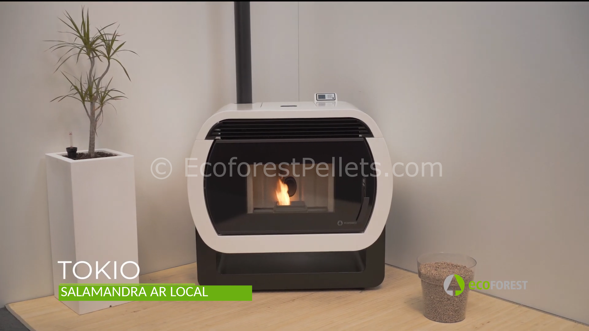 Salamandra Ecoforest a pellets TOKIO 12kW